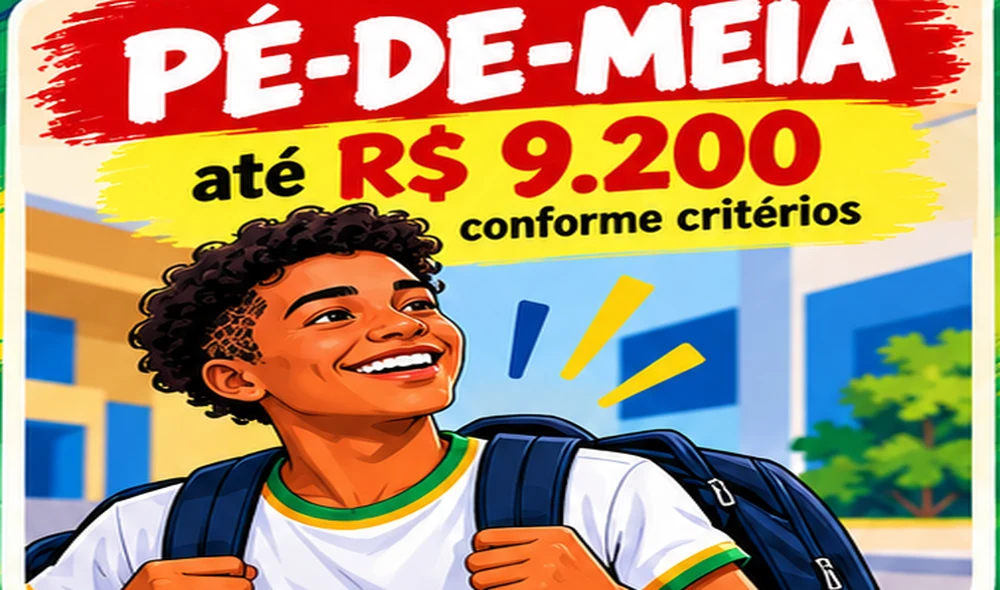 Ilustração editorial sobre 💰 Pé-de-Meia: até R$ 9.200 para você terminar o ensino médio