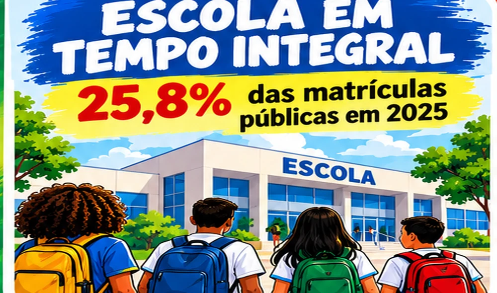 Ilustração editorial sobre 🏫 Escola em Tempo Integral: mais aprendizado, mais futuro